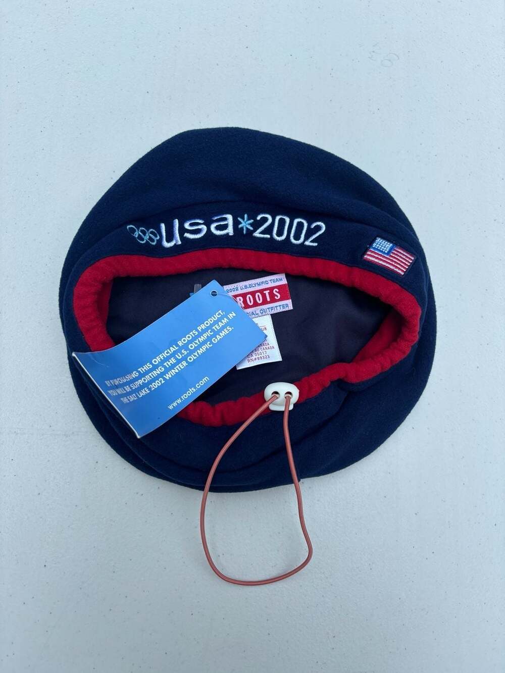 Vintage Roots 2002 USA Winter Olympics Official Team Salt Lake City Fleece Beret